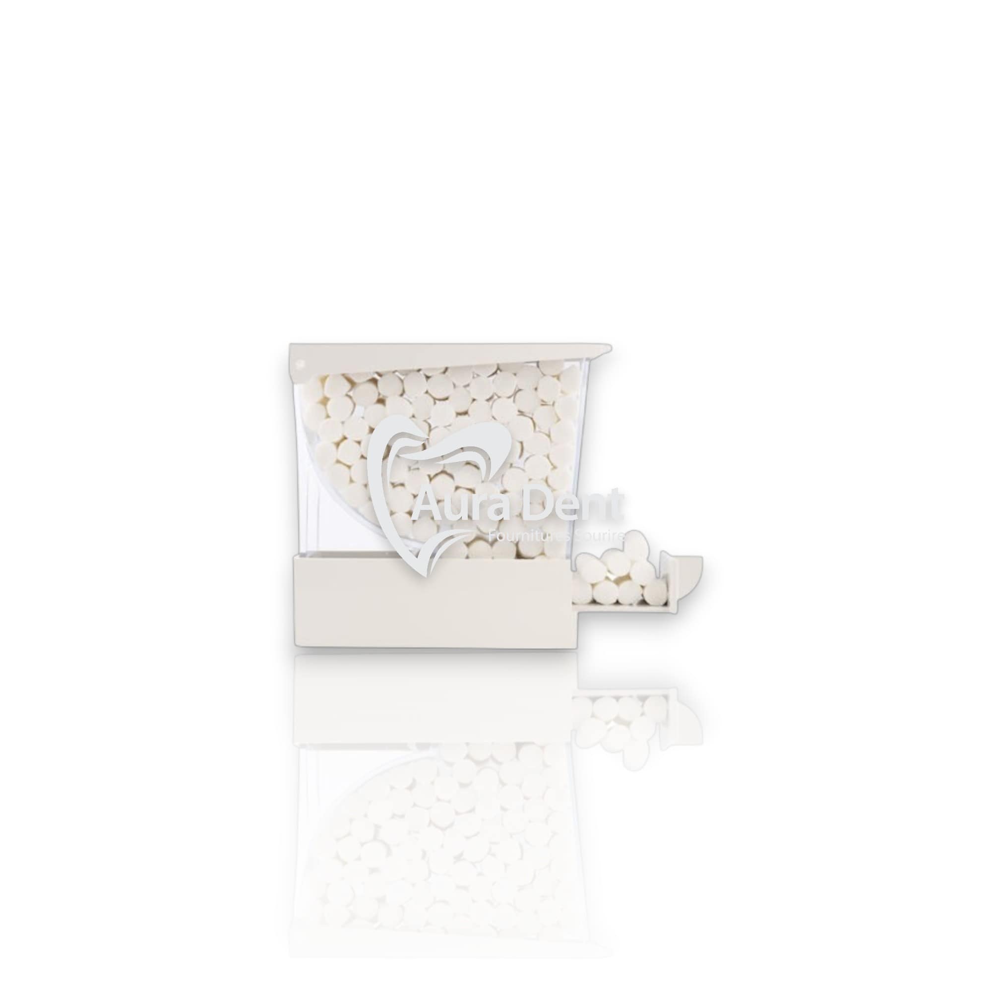 Distributeur de rouleaux blanc de coton - Auradent