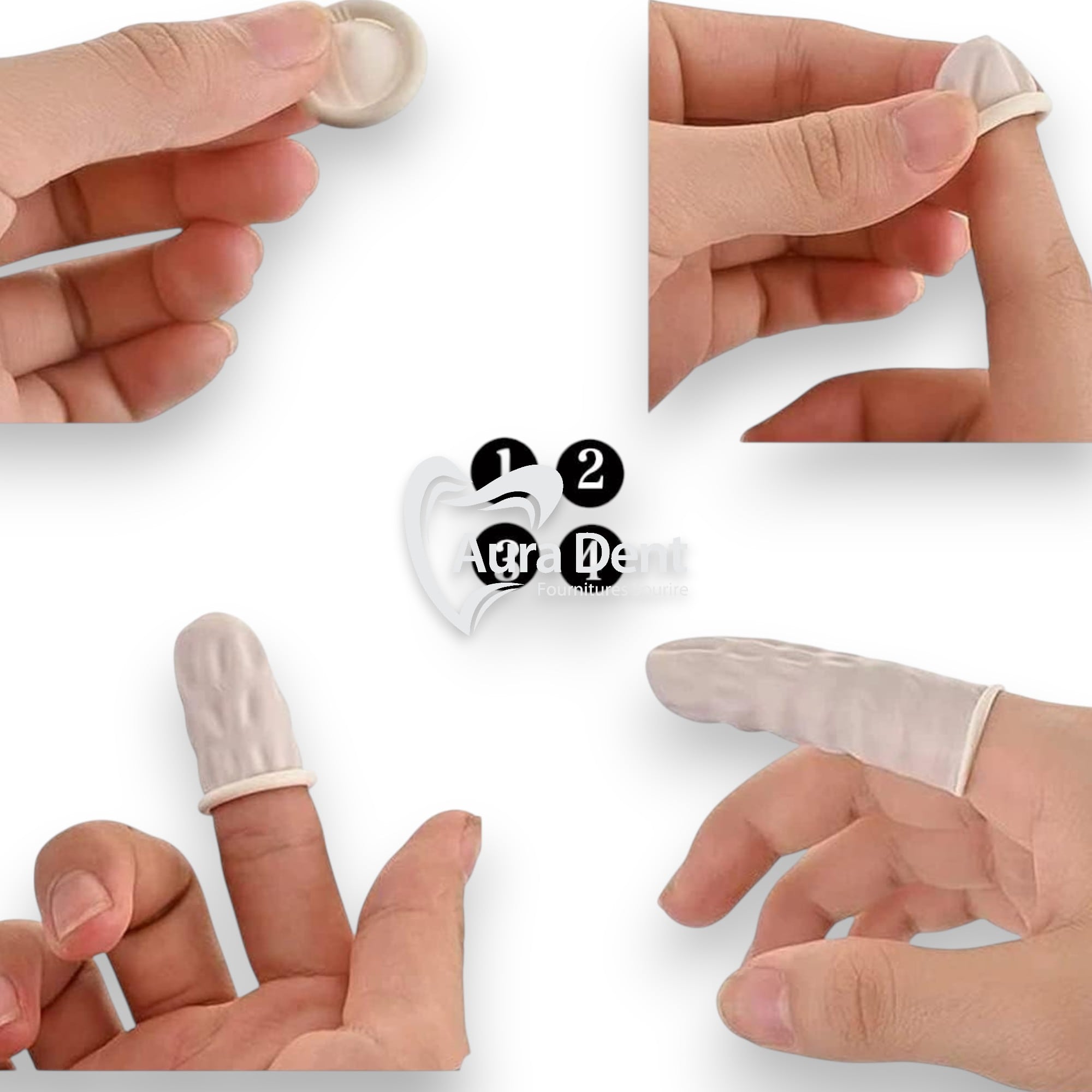 Doigtiers roulés un doigt 100 pcs - Auradent