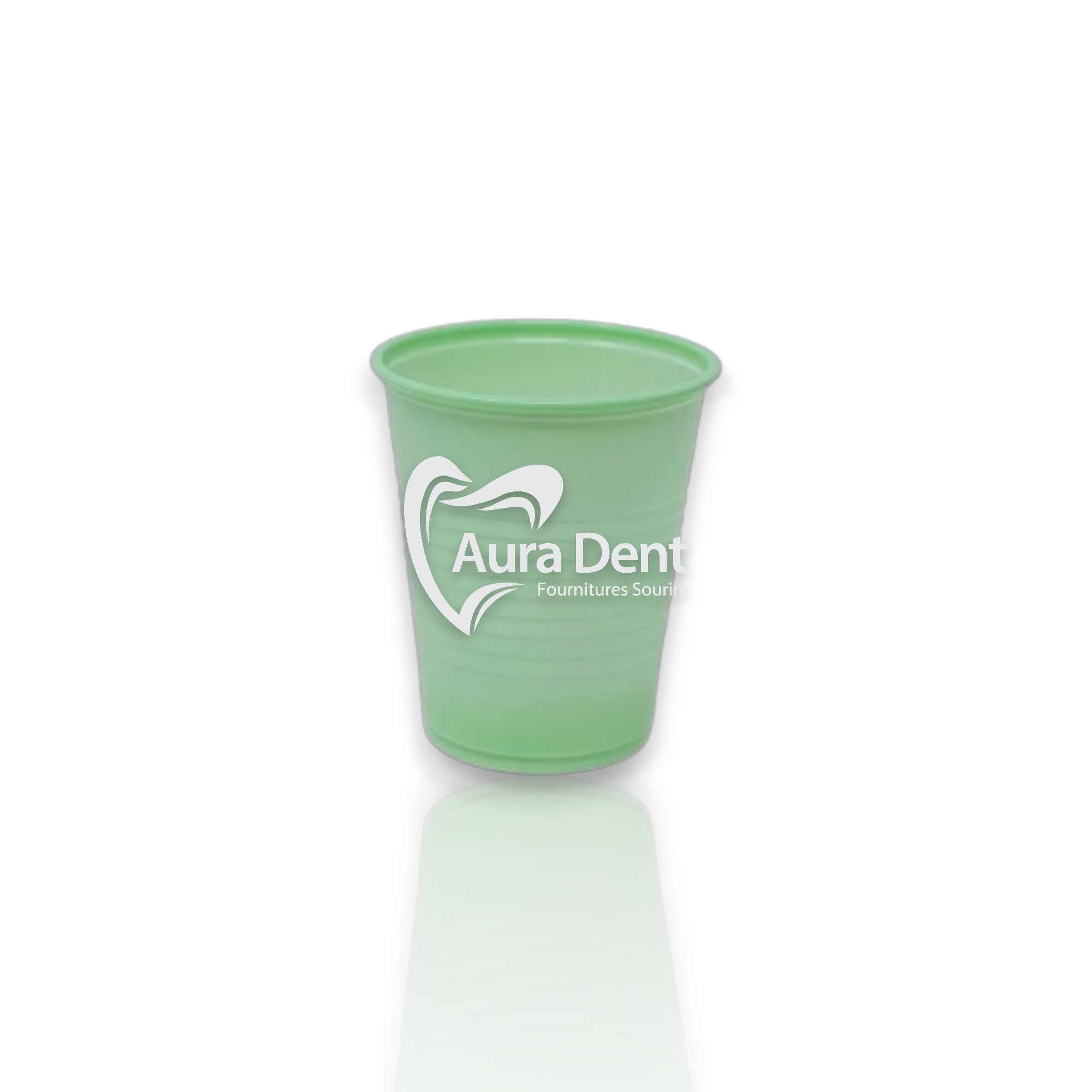 Gobelets en plastique vert - Auradent