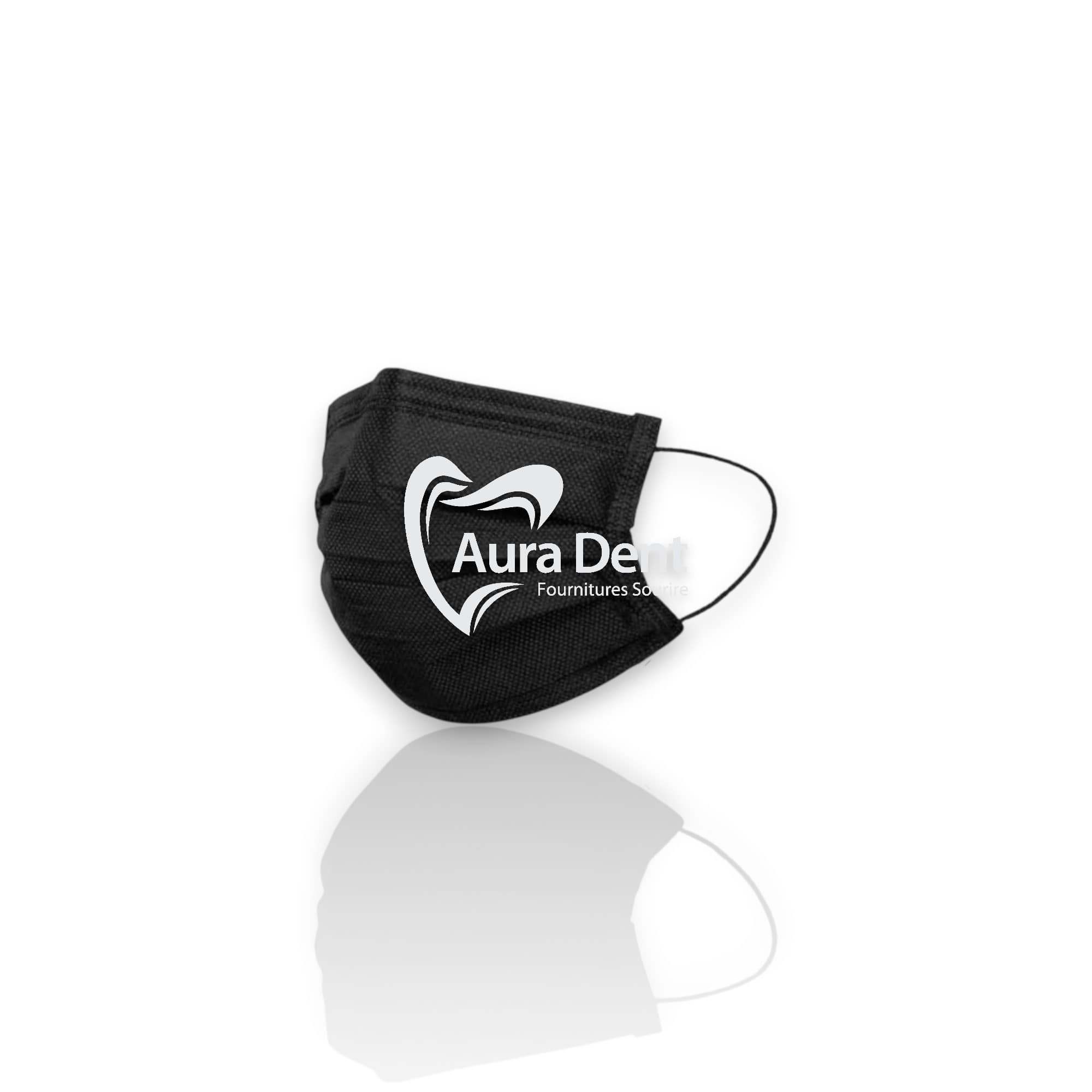 Masques chirurgicaux 3 couches noir - Auradent