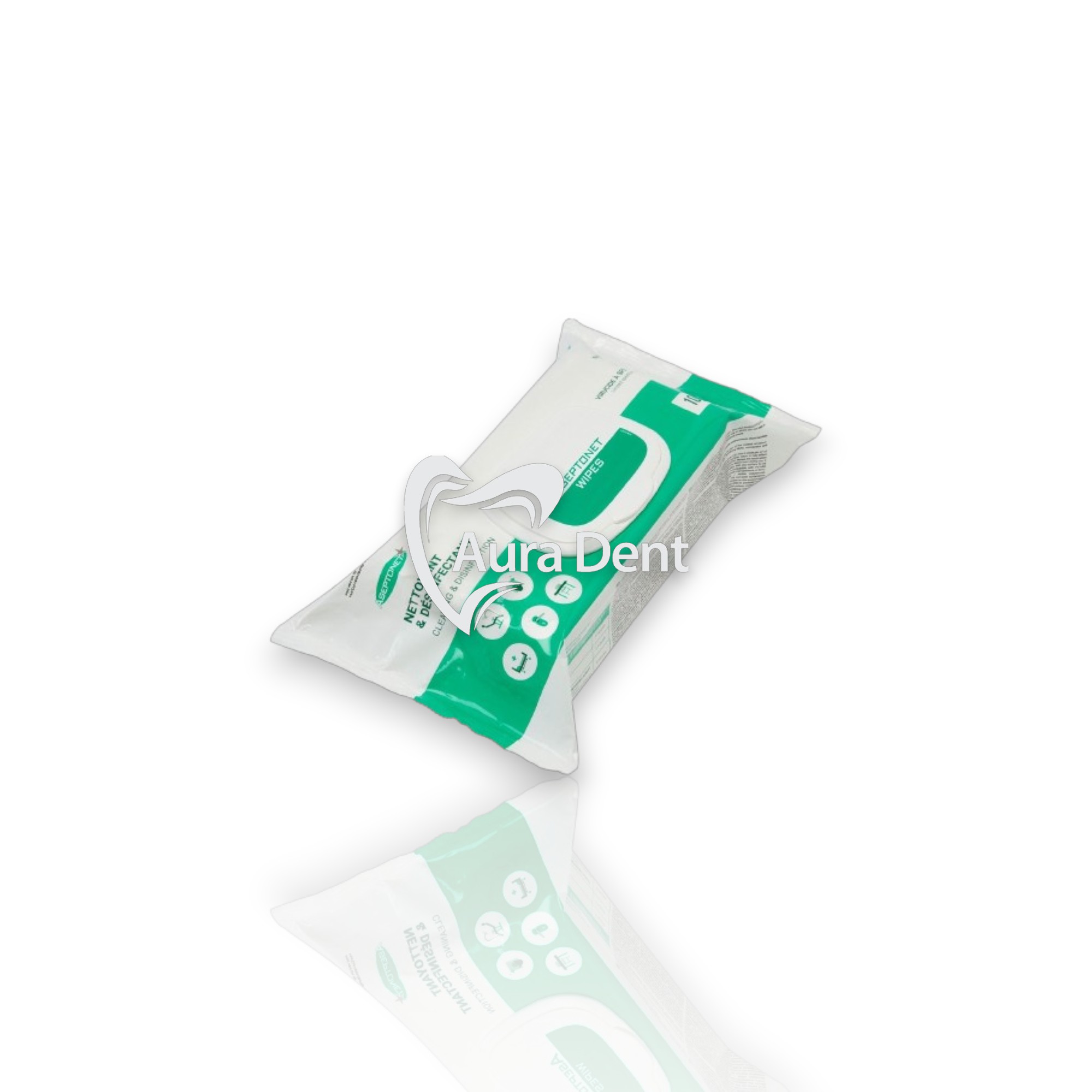 Lingettes sachet pop up 100 lingettes - ASEPTONET - AuraDent